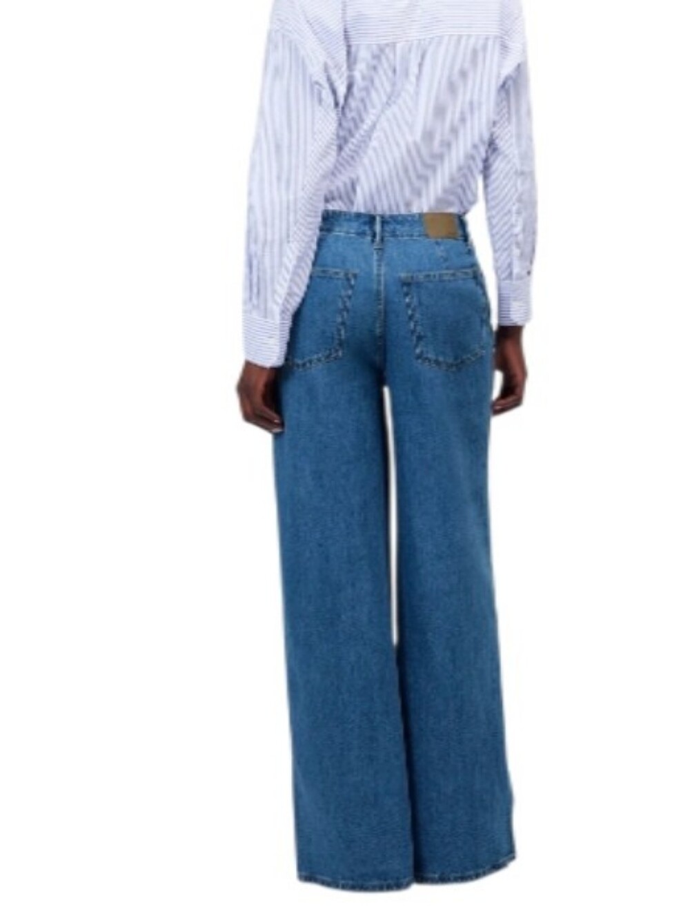 Madewell Wide Sweep Trouser High-Waisted Denim Jeans - Picture 3 of 12